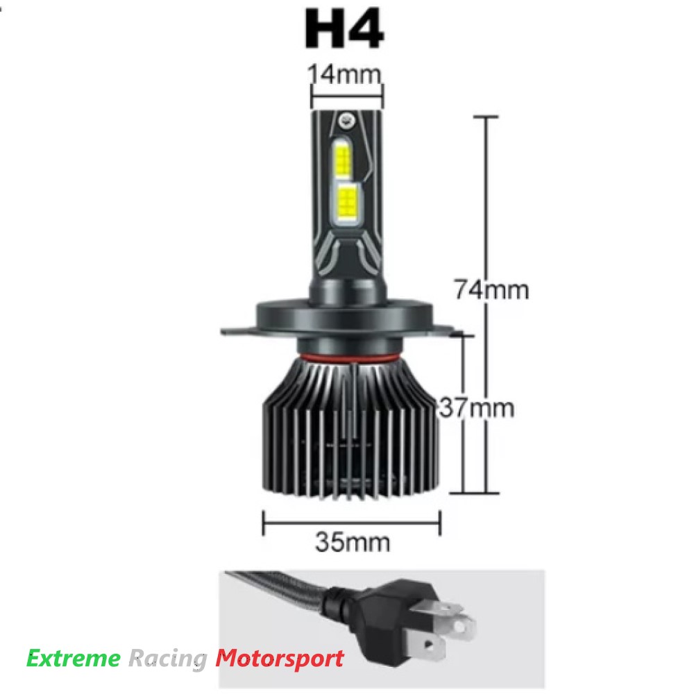 Xtreme Racing Lampadine LED ERM H5 R2 F4 22K coppia 6500 K CANBUS