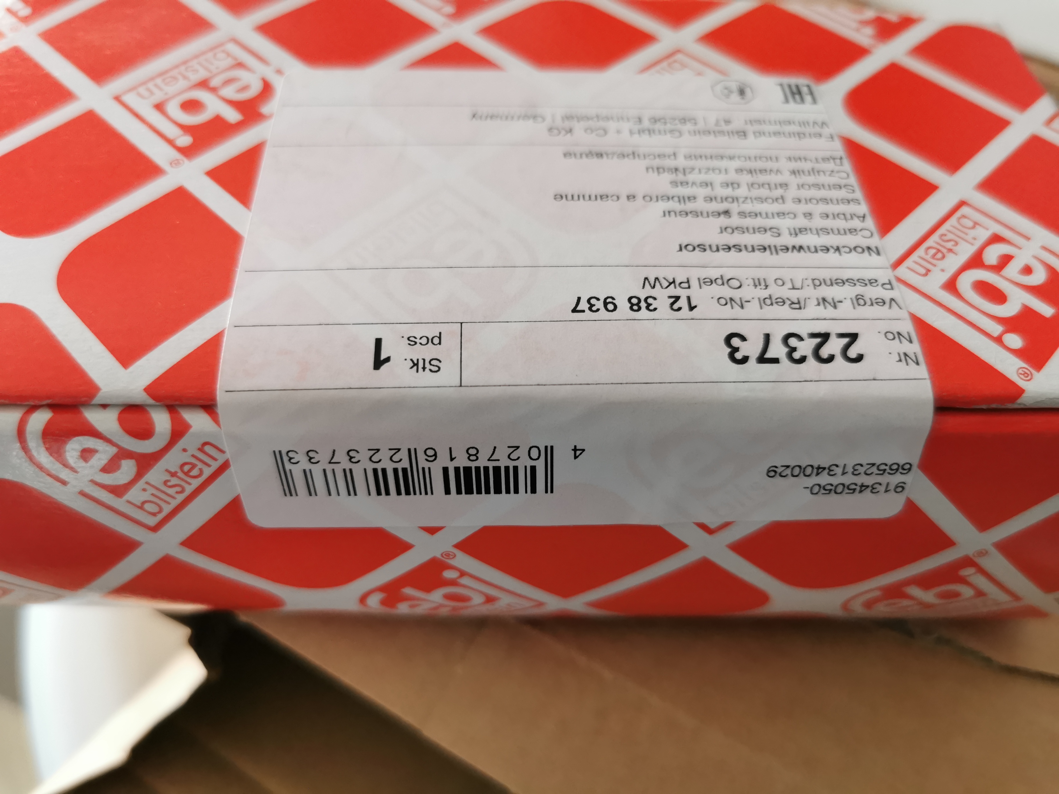 Bilstein Gestione motore 22373 sensore posizione albero a camme 3 connessioni