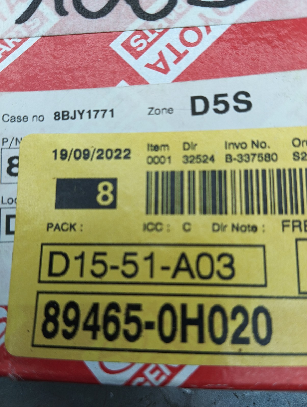 Pomili Alimentazione e scarico Toyota Aygo sonda lambda 89465-0H020 nuova