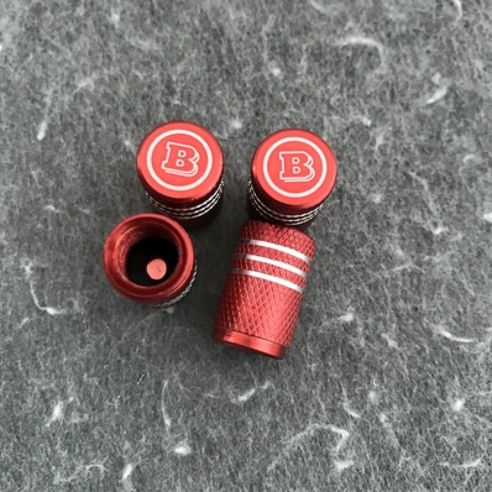 Xtreme Racing Tappini Coprivalvola Set Red Brabus 4 pezzi alluminio rosso