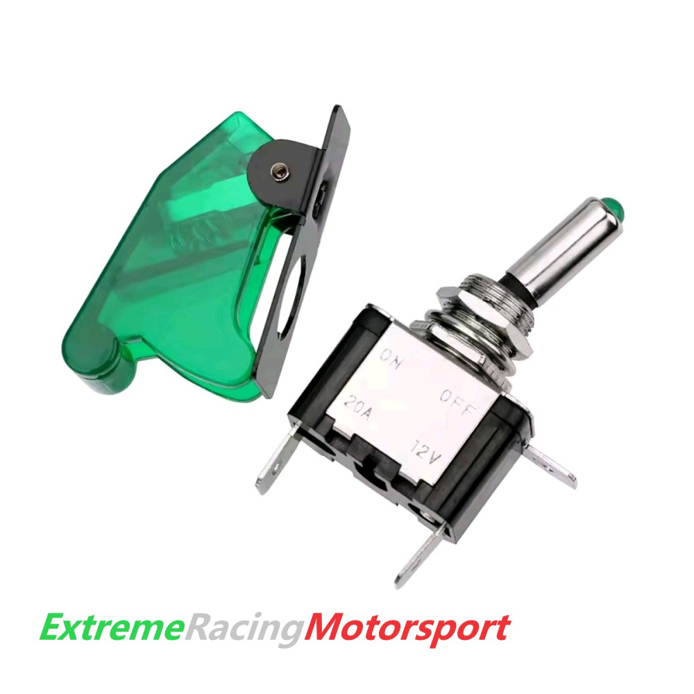 Xtreme Racing interruttore ON OFF illuminazione LED, verde, 12 V 20 A