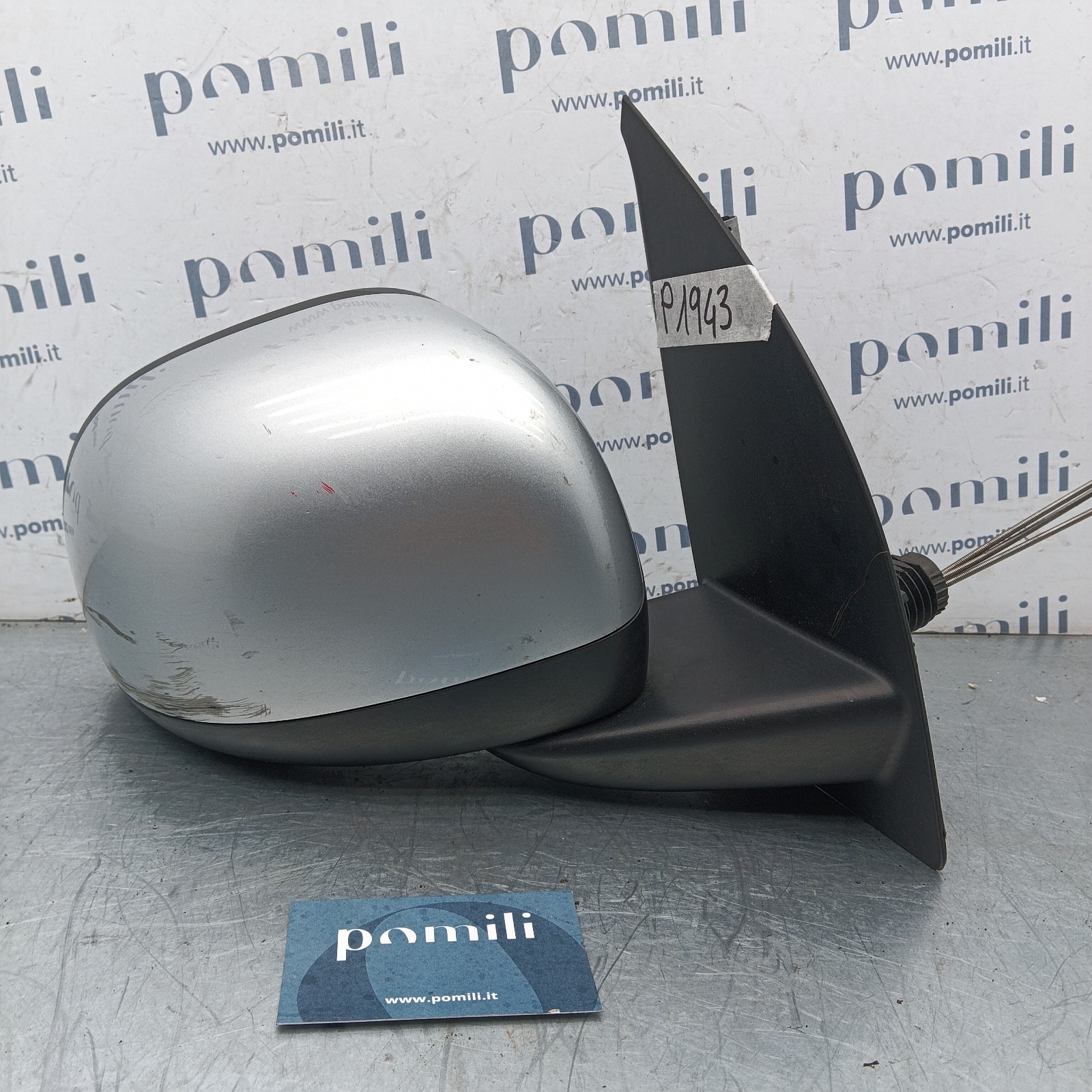 Pomili Cristalli Specchietto retrovisore manuale destro Fiat Panda 169 (2003-2012) 01704811600 usato