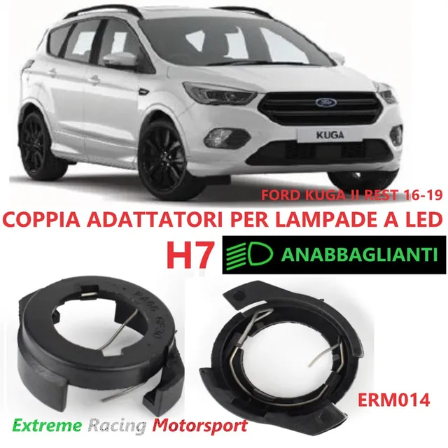 Xtreme Racing Accessori per Illuminazione LED ERM014 Ford Kuga II 16-19 adattatori H7