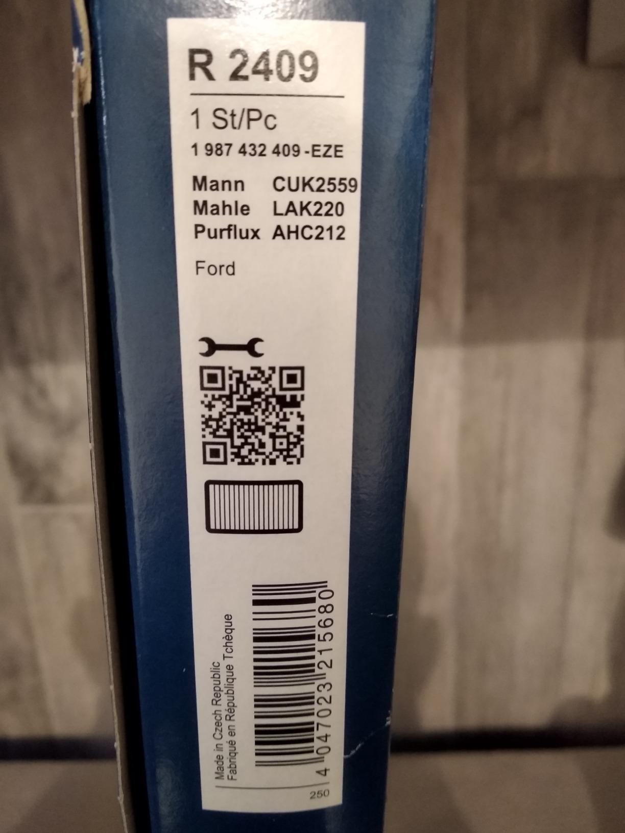 Bosch Filtri 1987432409 filtro abitacolo ai carboni attivi 1 pezzo antiodore