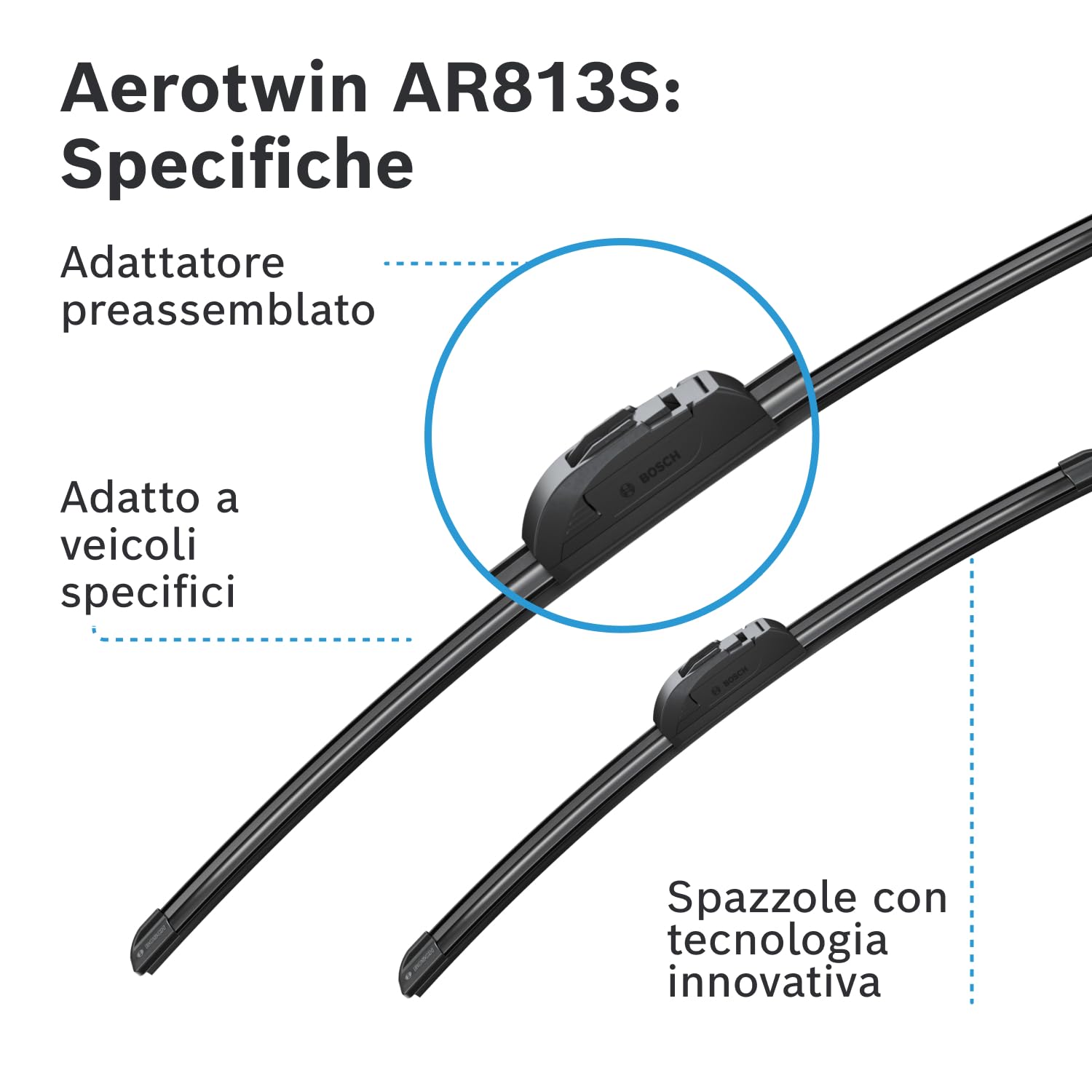 Bosch HCP Aerotwin AR813S tergicristalli anteriori 650/450 mm confezione tradizionale