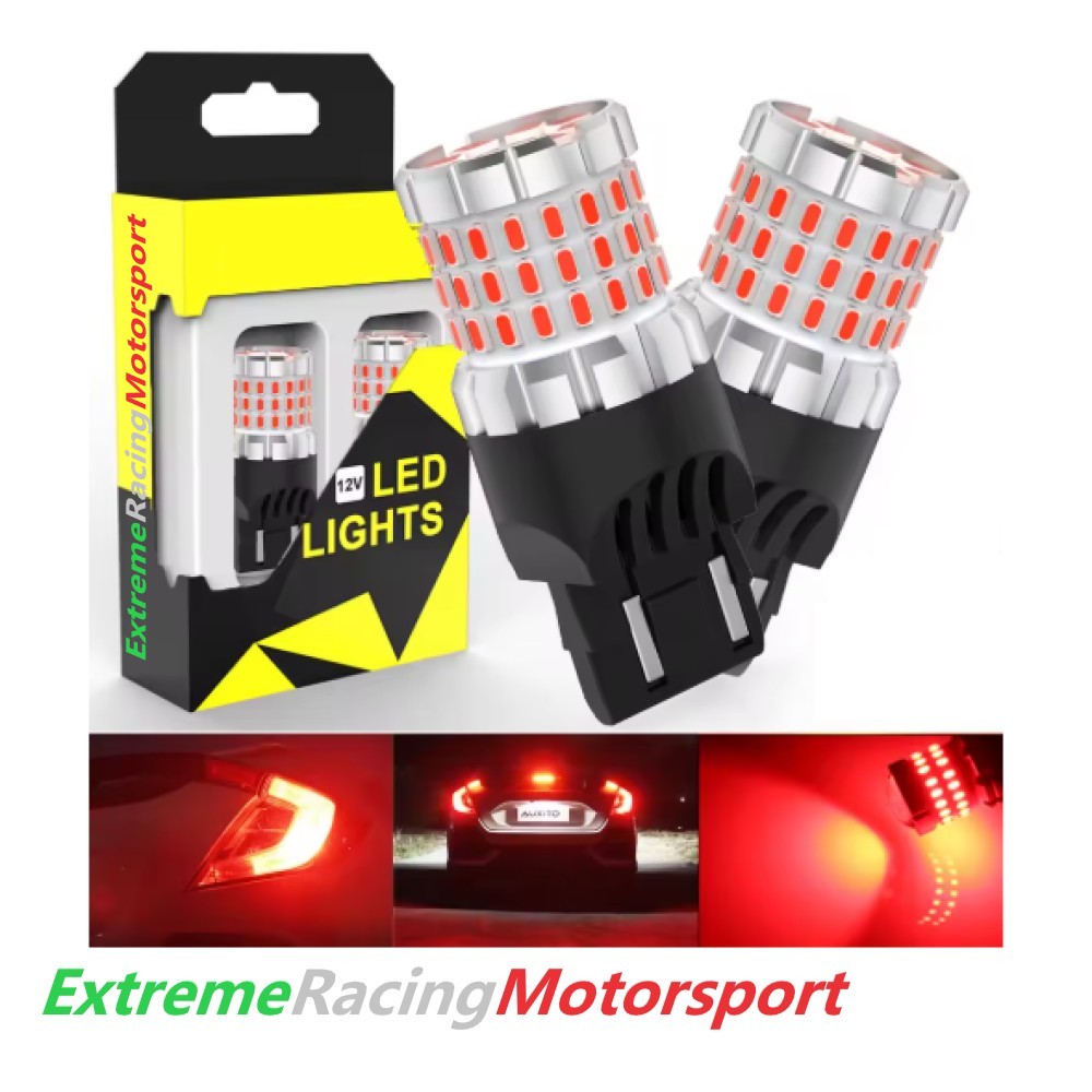 Xtreme Racing Lampadine LED ERM F62 T25 3157 P27/7W rosse coppia retronebbia