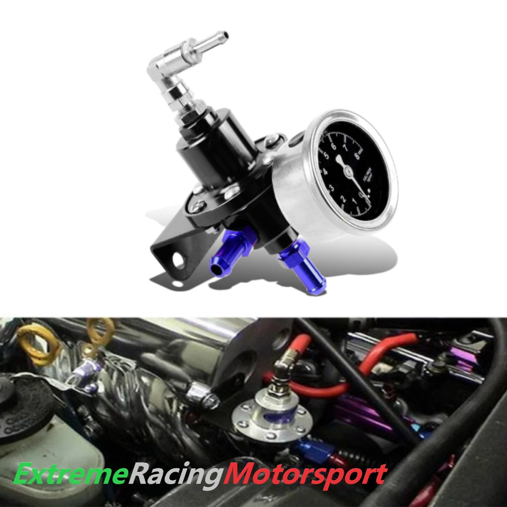 Xtreme Racing Impianto Carburante e Regolatori di Pressione Regolatore Pressione Benzina BLACK regolatore nero