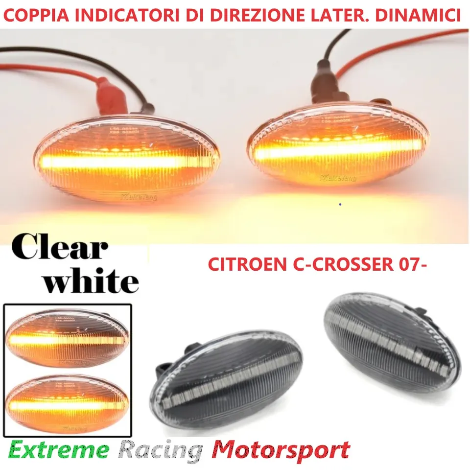 Xtreme Racing Indicatori di Direzione LED Citroen C-Crosser 07-12 indicatori dinamici coppia fumé